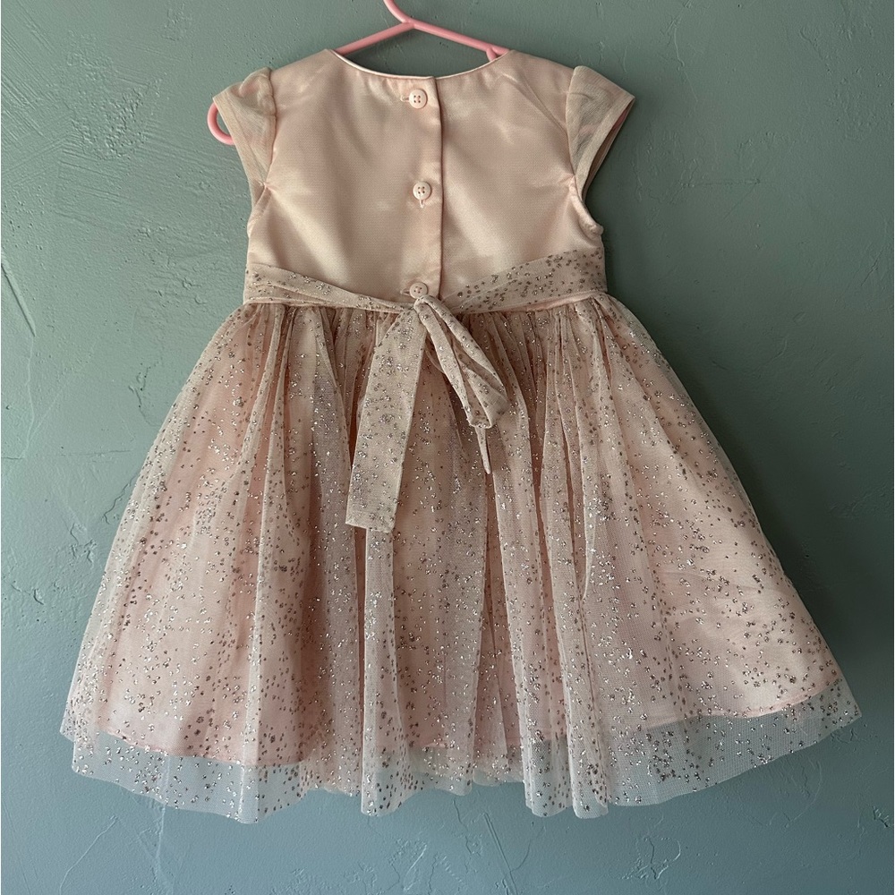 Jona Michelle sequin and glitter sparkle dress Peach color, Little girls size 2T - Picture 5 of 16